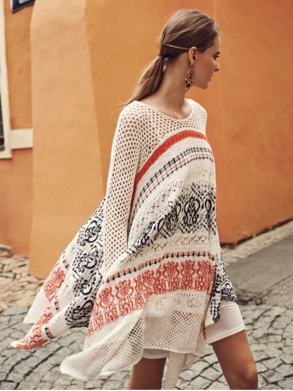 Anthropologie Sleeping On Snow Risen Sun Sweater Dress Cream Asymmetrical sz M